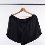 Men's natural silk shorts (black)
