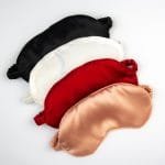 Black silk set (blouse, long trousers, eye mask) - Image 4