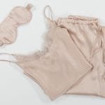 Natural silk nude color pajamas (blouse and long trousers) - Image 3