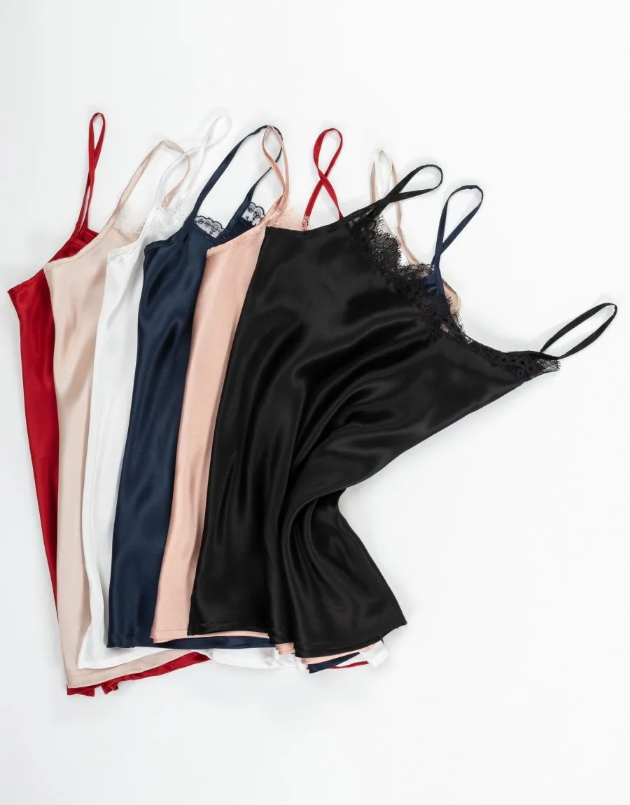 Black natural silk pyjamas (blouse and shorts) - Image 3