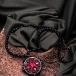 Handmade jewellery set "Red Sparkle" - Image 2
