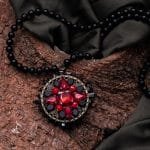 Handmade jewellery set "Red Sparkle" - Image 4
