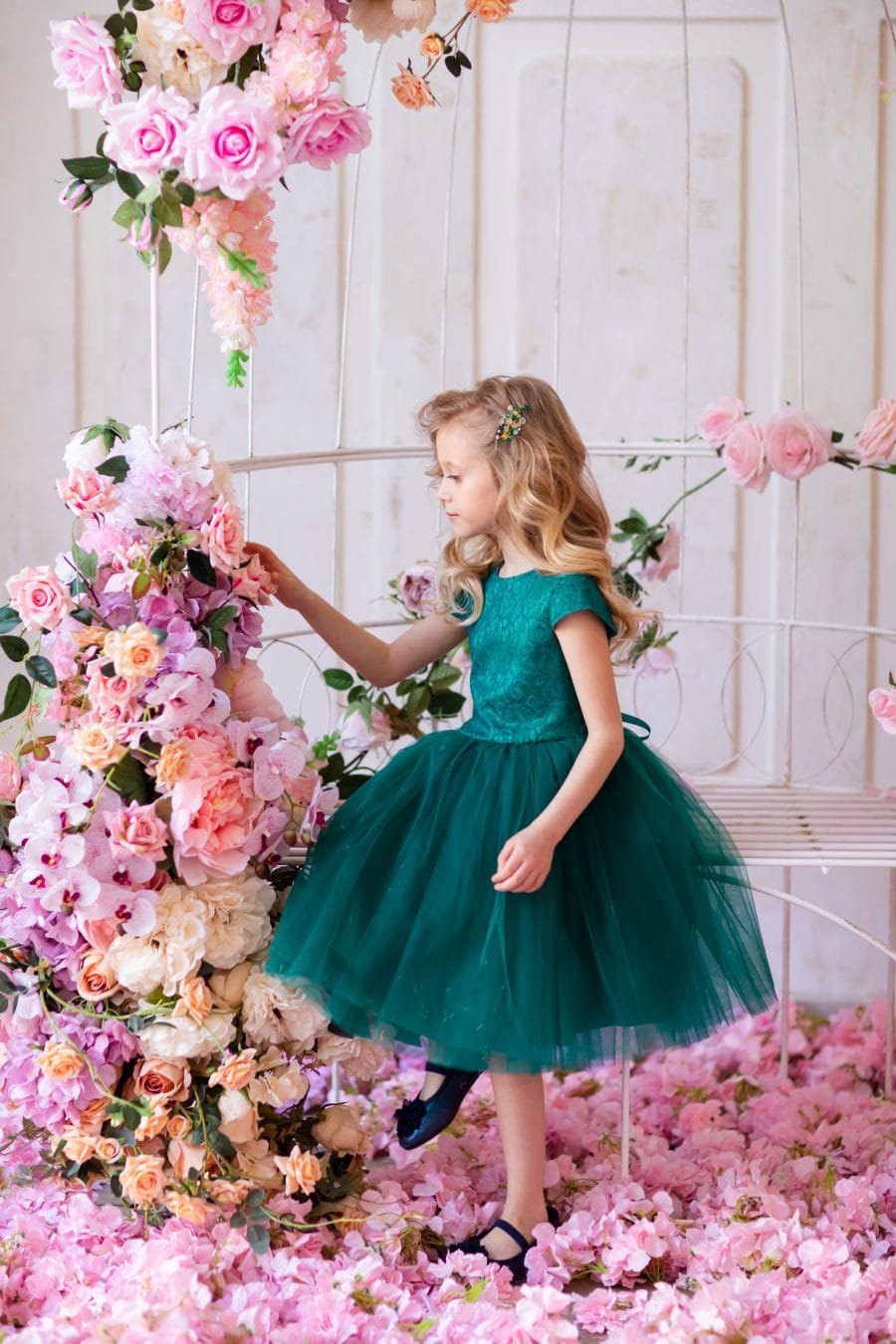 A fluffy party dress for a little princess