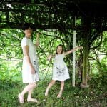 White dress in natural linen "Buds" - Image 3
