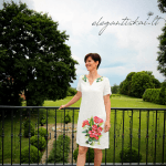 Natural linen dress "Blooming elegance"