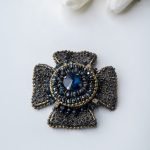 Original handmade brooch with hematite (various colors) - Image 2