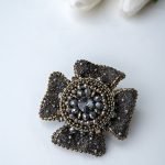 Original handmade brooch with hematite (various colors)