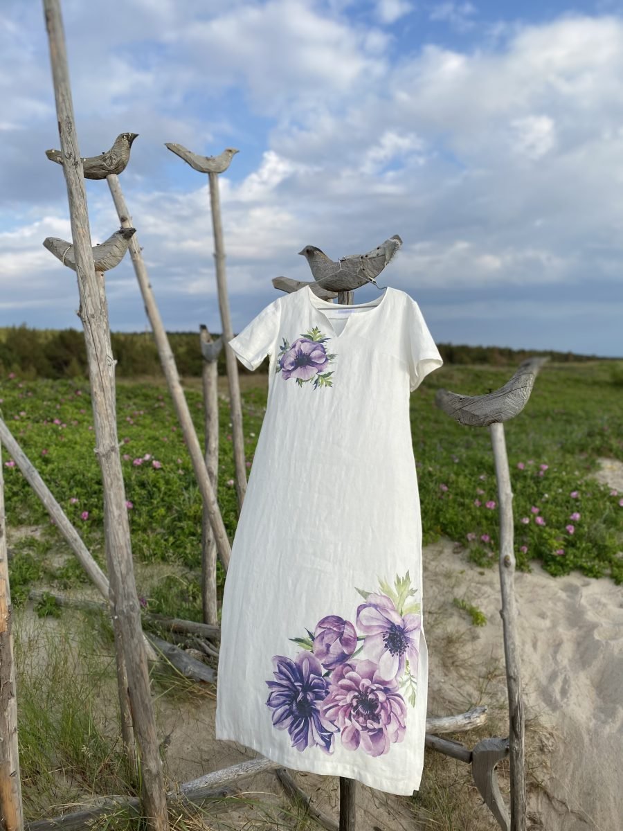 Long dress in soft linen "Blossom" - Image 3