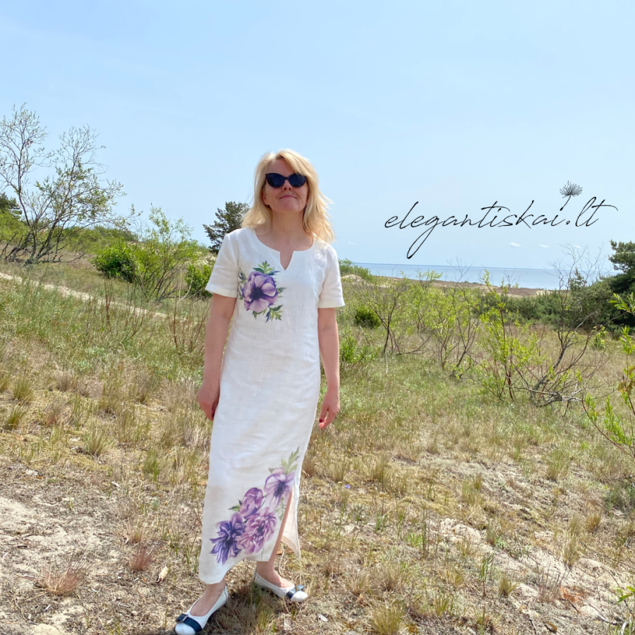 Long dress in soft linen "Blossom" - Image 5