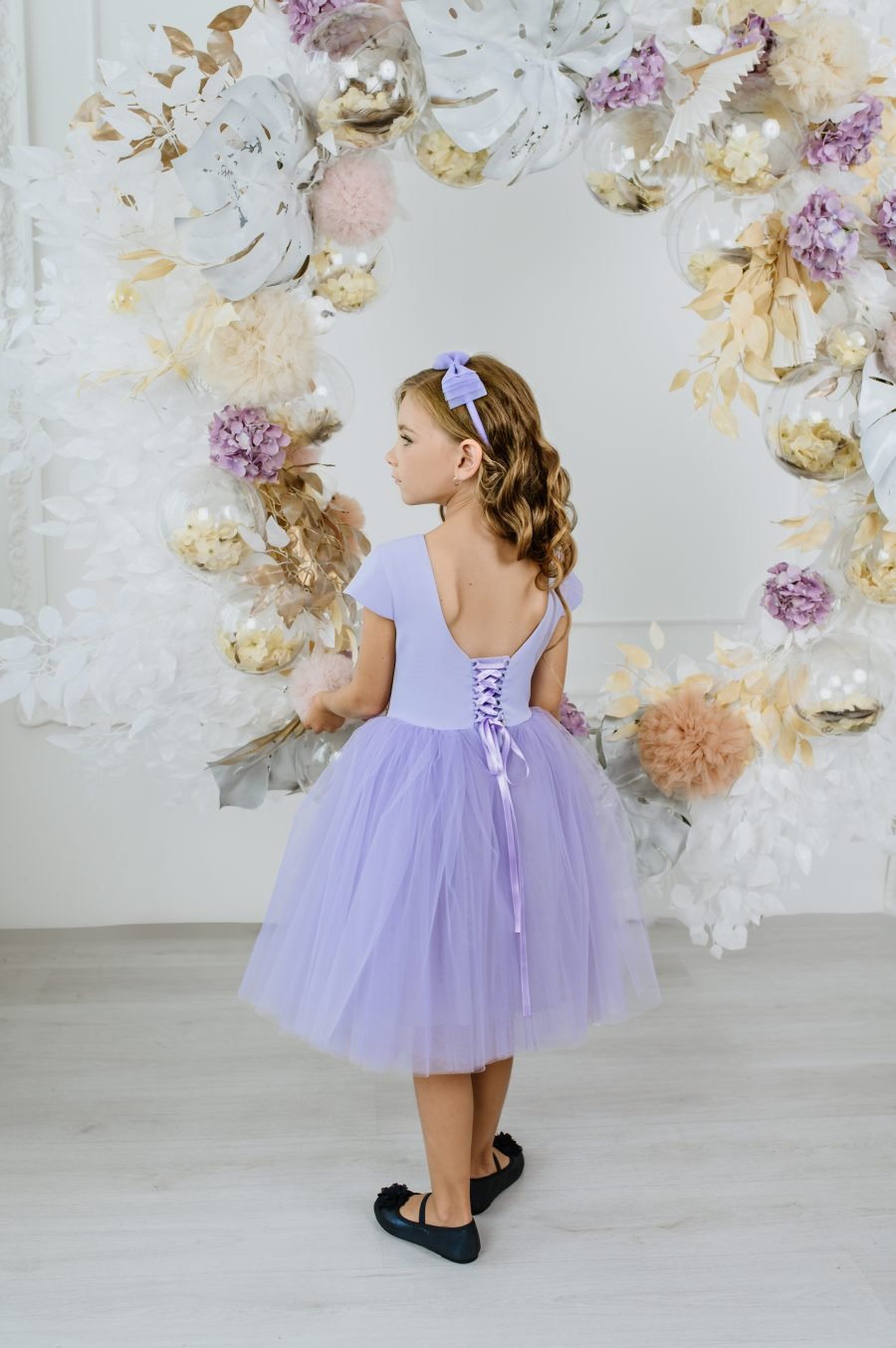 Lavender color dress for a girl - Image 2