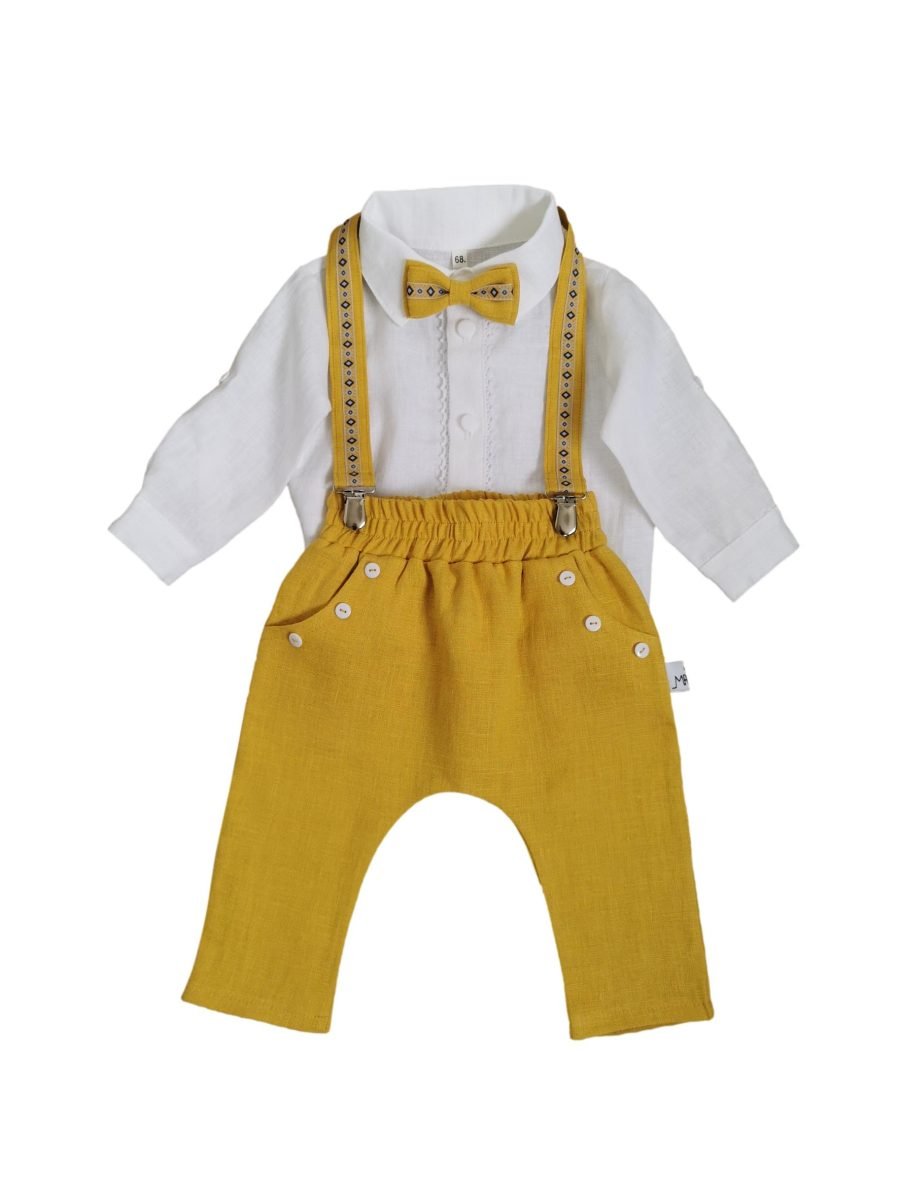 Costume for boy in natural linen - Image 2