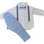 Natural linen suit with waistcoat for boy - Image 5