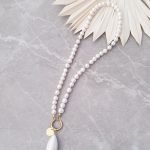 Handmade pearl necklace with three interchangeable pendants - Image 3
