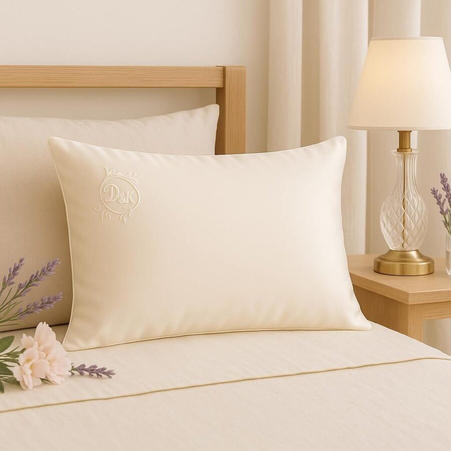 Natural silk pillowcase (white) - Image 12