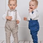Dark blue natural linen suit for boy with spots - Image 4