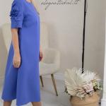Women's occasion dress with decorative sleeves - Image 6