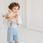 Christening clothes for a boy with shorts made of natural linen - Image 4