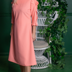Women's occasion dress with decorative sleeves - Image 4