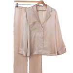 Natural silk pyjamas with long trousers (nude) - Image 4