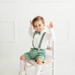 A linen suit for a boy with shorts and a waistcoat - Image 4
