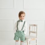 A linen suit for a boy with shorts and a waistcoat - Image 5