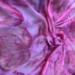 Handmade scarf made of silk "Sea of roses" - Image 6