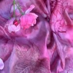 Handmade scarf made of silk "Sea of roses" - Image 2