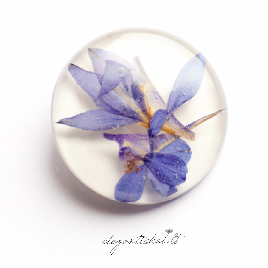 Handmade brooch with real flowers - Image 2