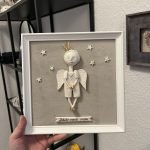 Handmade frame with angel boy and personal inscription - Image 2