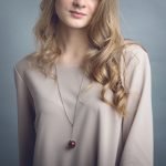 Handmade necklace with red clover - Image 5
