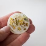 Handmade brooch with meadow flowers - Image 3