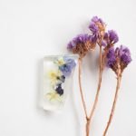 Handmade brooch with real pansies