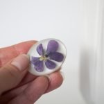 Handmade brooch with real pansies - Image 6