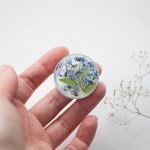 Handmade brooch with forget-me-nots - Image 3