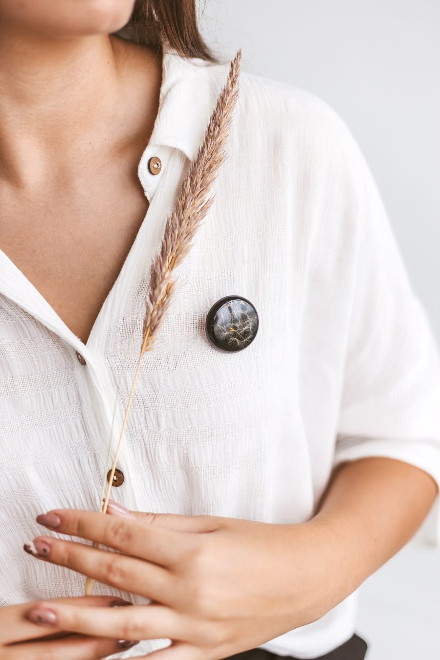 Original brooch with real dandelion fluff - Image 4