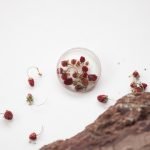 White handmade brooch with strawberries - Image 6