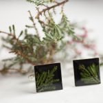 Men's cufflinks with natural Lithuanian plant - Image 3