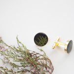 Men's cufflinks with natural Lithuanian plant - Image 5