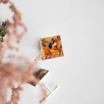 Handmade silver cufflinks with amber