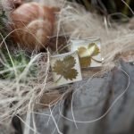 Men's cufflinks with strawberry leaf - Image 2