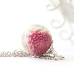 Handmade necklace with red clover - Image 2