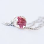Handmade necklace with red clover - Image 4
