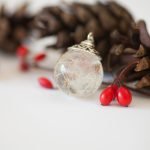 Handmade earrings and necklace with dandelion - Image 3
