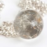 Handmade earrings and necklace with dandelion - Image 4