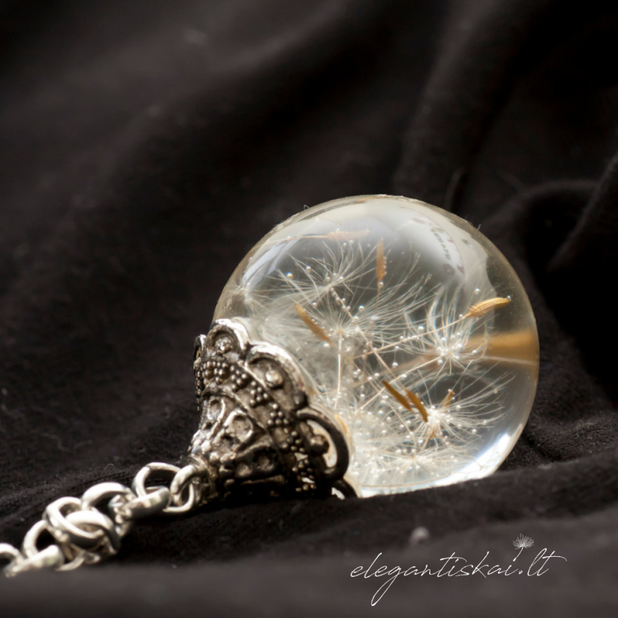 Artistic necklace with dandelion - Image 2