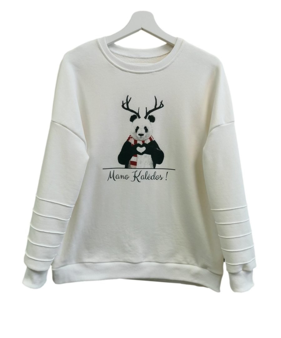 Christmas jumper for adults with a festive panda