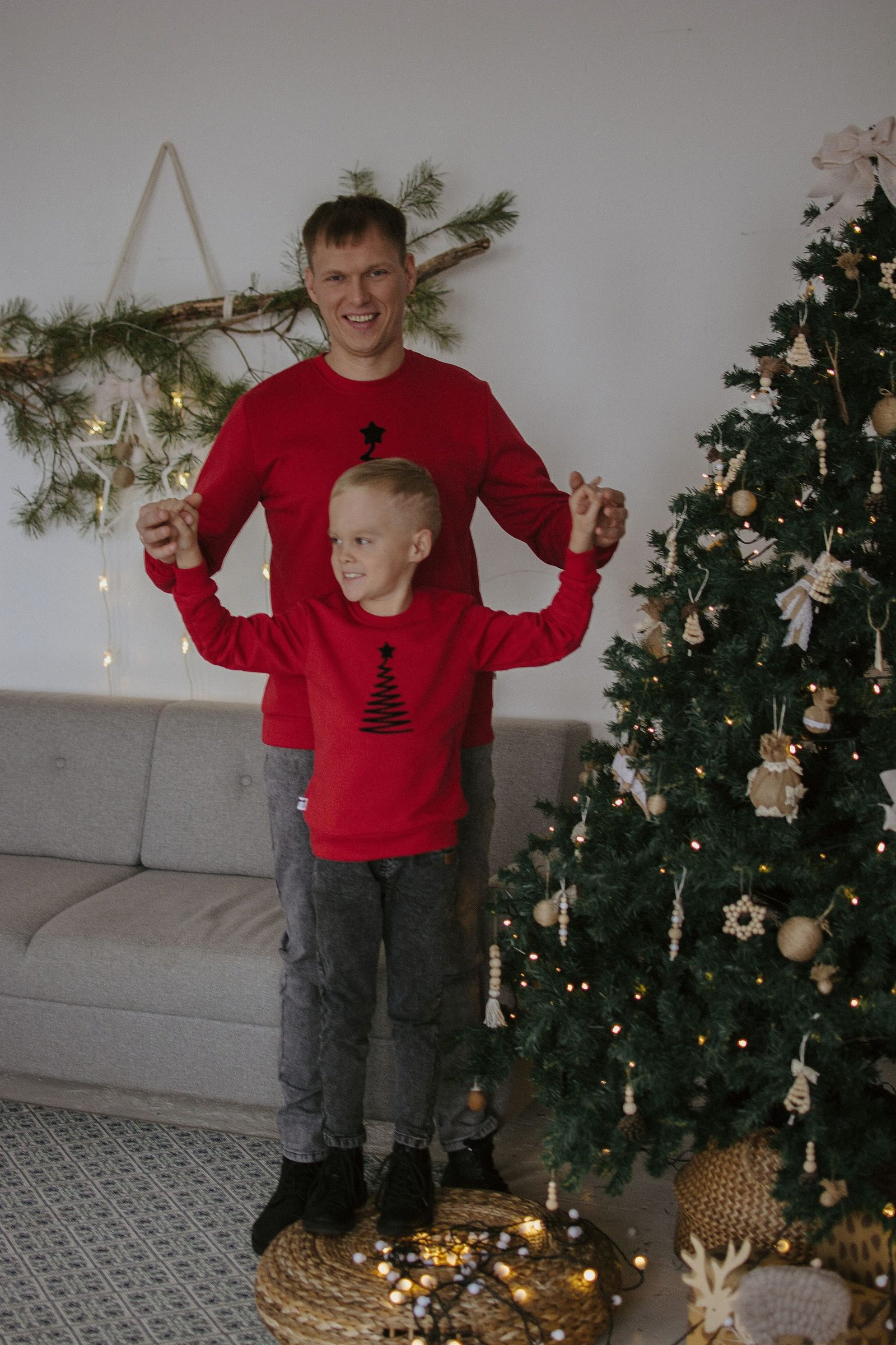 Red Christmas jumper for women and men