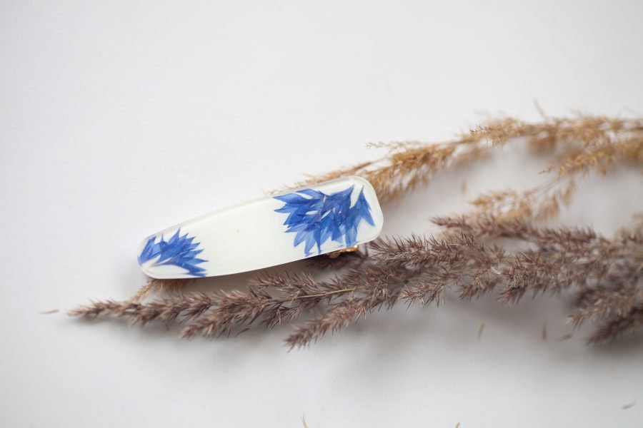 Original hair clips with cornflowers