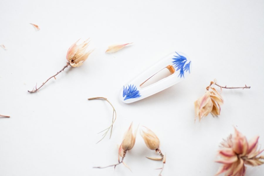 Original hair clips with cornflowers - Image 2