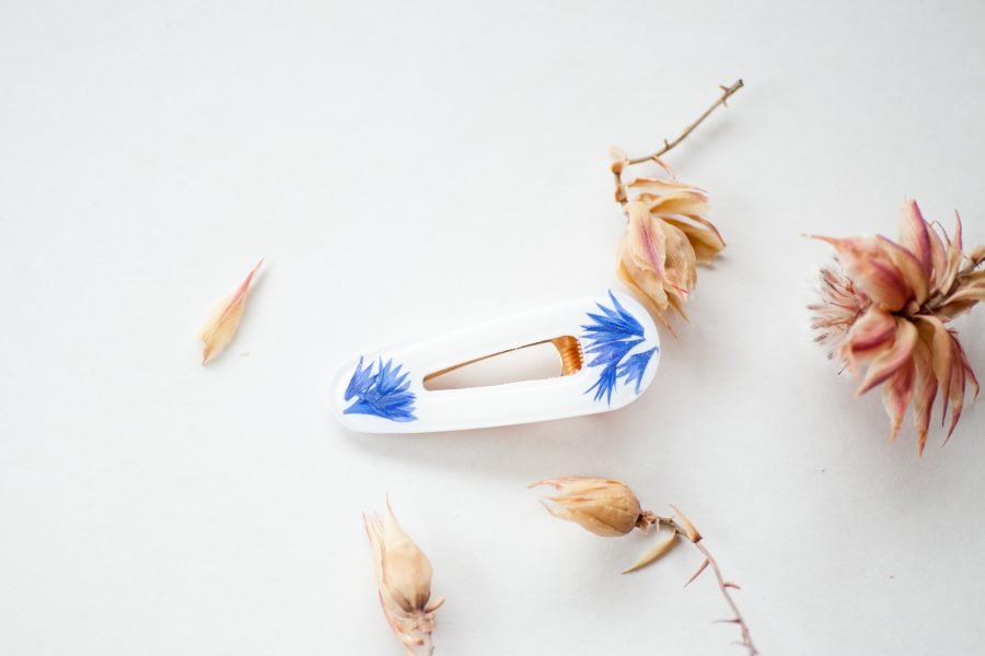 Original hair clips with cornflowers - Image 3